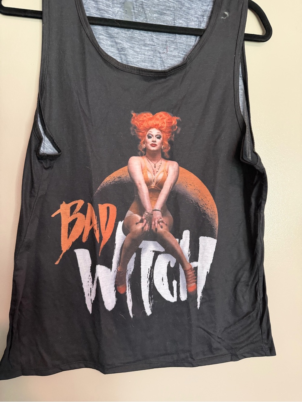 NWOT Jinx Monsoon Bad Witch Graphic Tank Top - Black with Orange Print